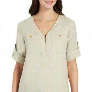 100% linen Ellen Tracy top